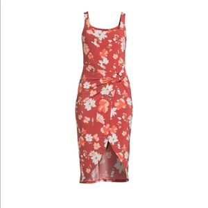 No Boundaries Juniors Sleeveless Midi Wrap Dress